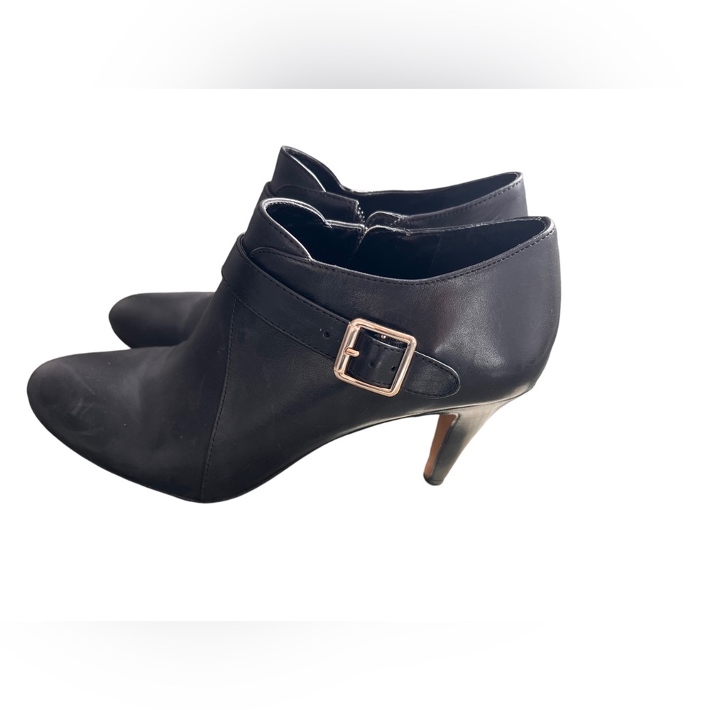 Women’s Vince Camuto Ankle Boots Booties Heels Shoes Black Leather Size 7.5